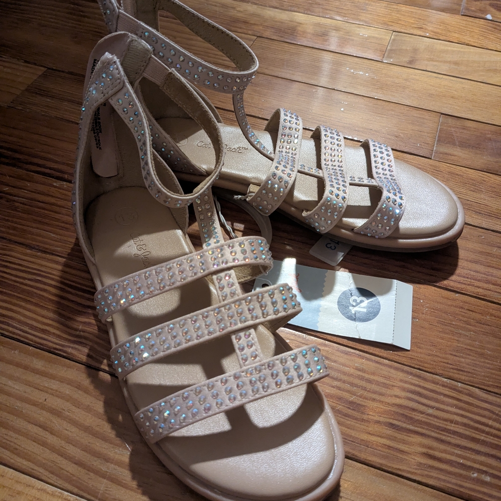 3/$20 Girls Cat & Jack Blush Rainee Gladiator Sandal 13